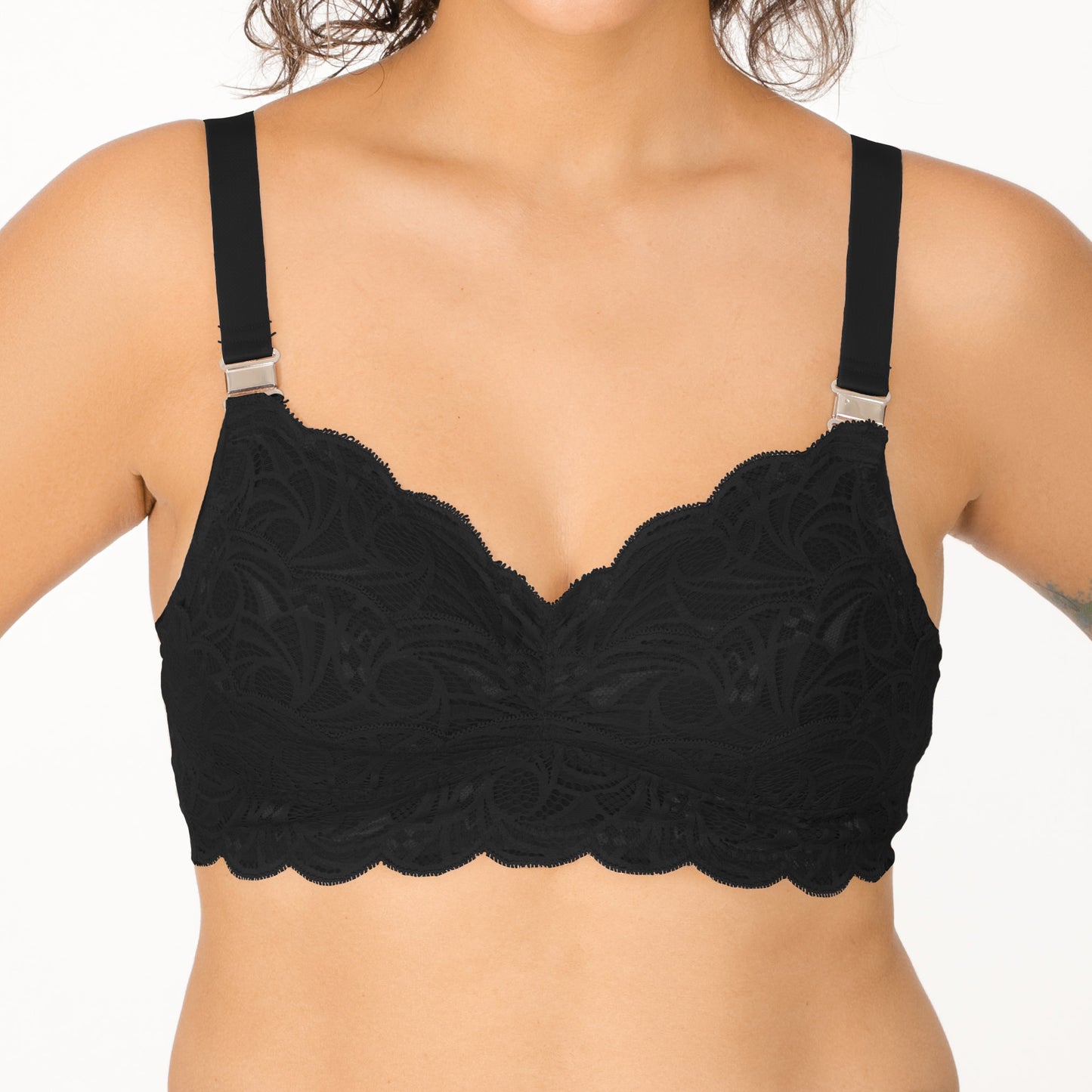 All-Lace Nursing & Pumping Bra | Black