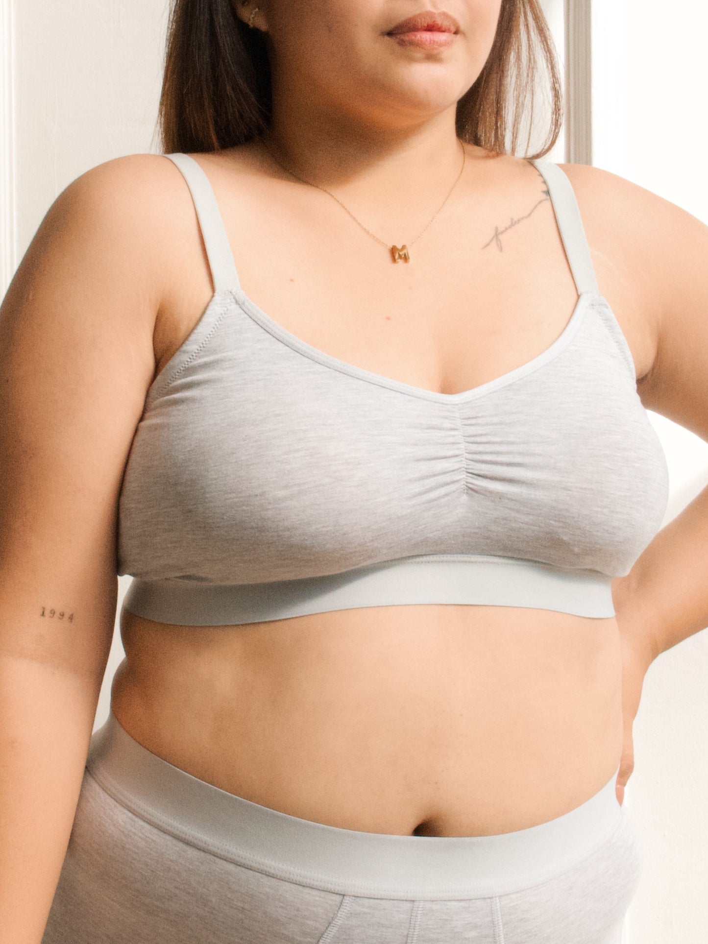 Adjustable Nursing Bralette | Heather Grey