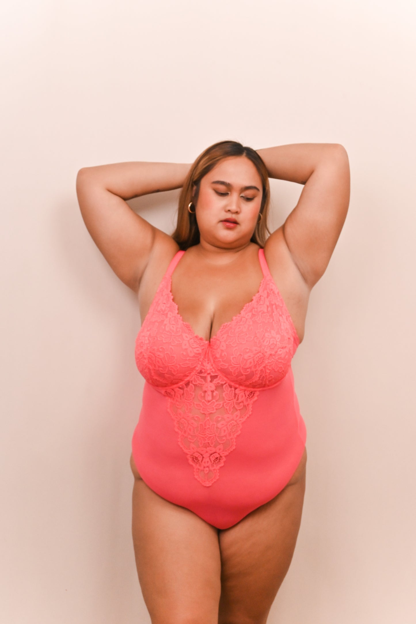 Lace Bodysuit | Coral