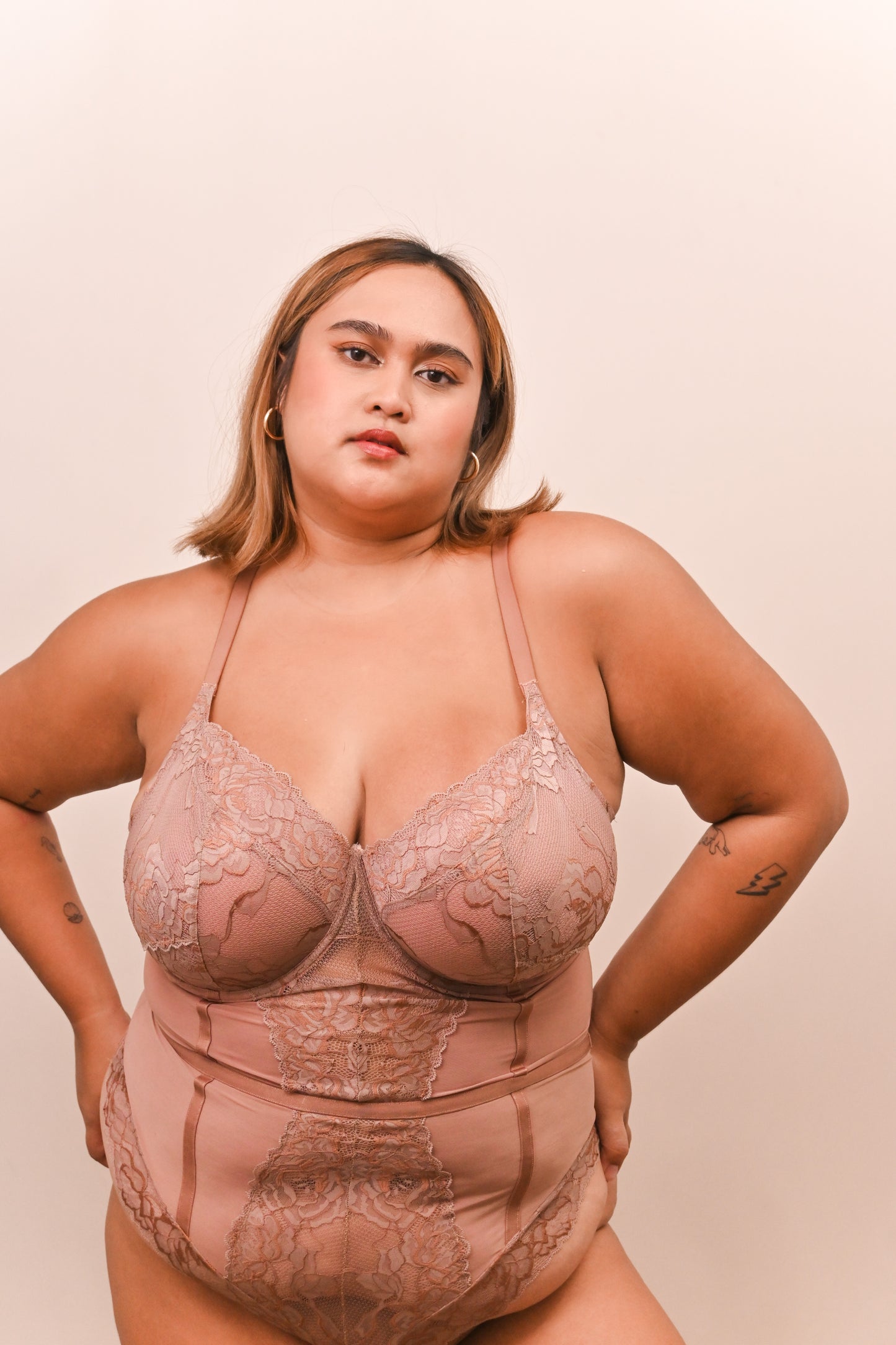 Lace Bodysuit | Champagne