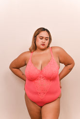 Lace Bodysuit | Coral