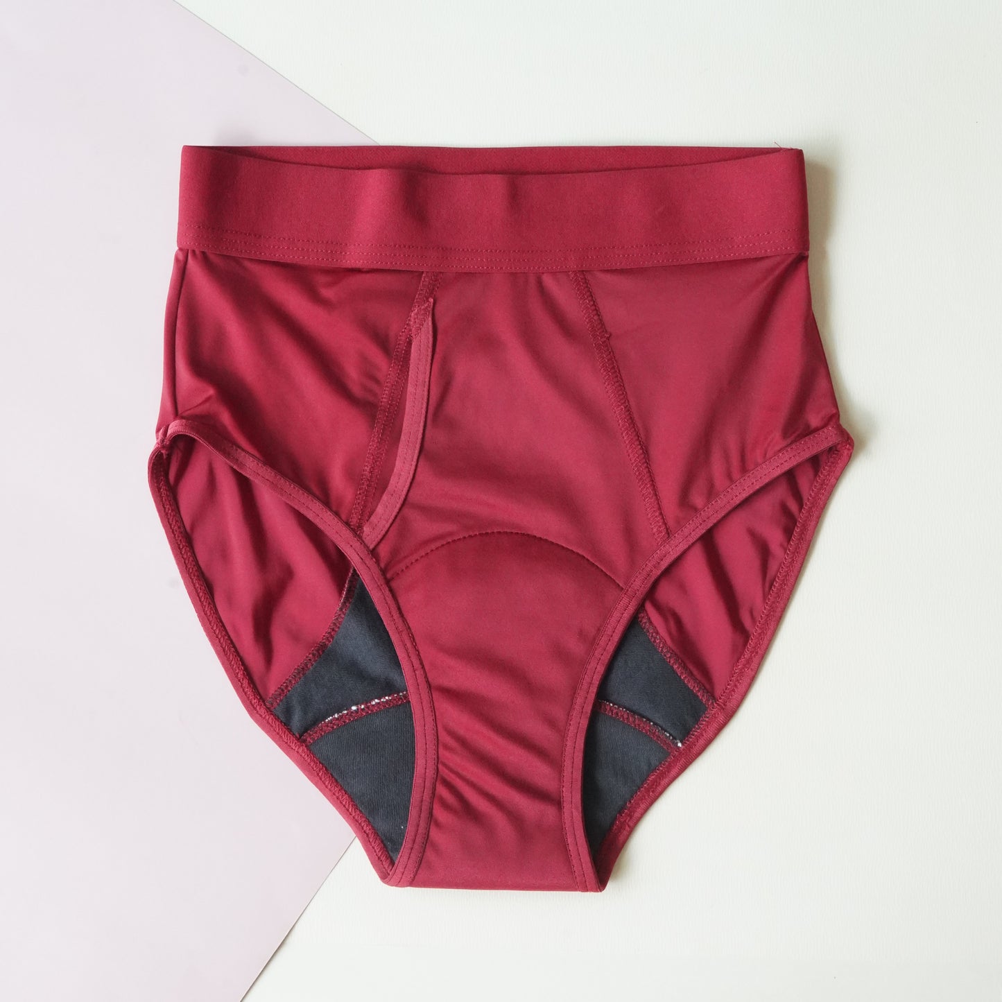 High Waist Moderate Absorbency Period Briefs | Rhubarb