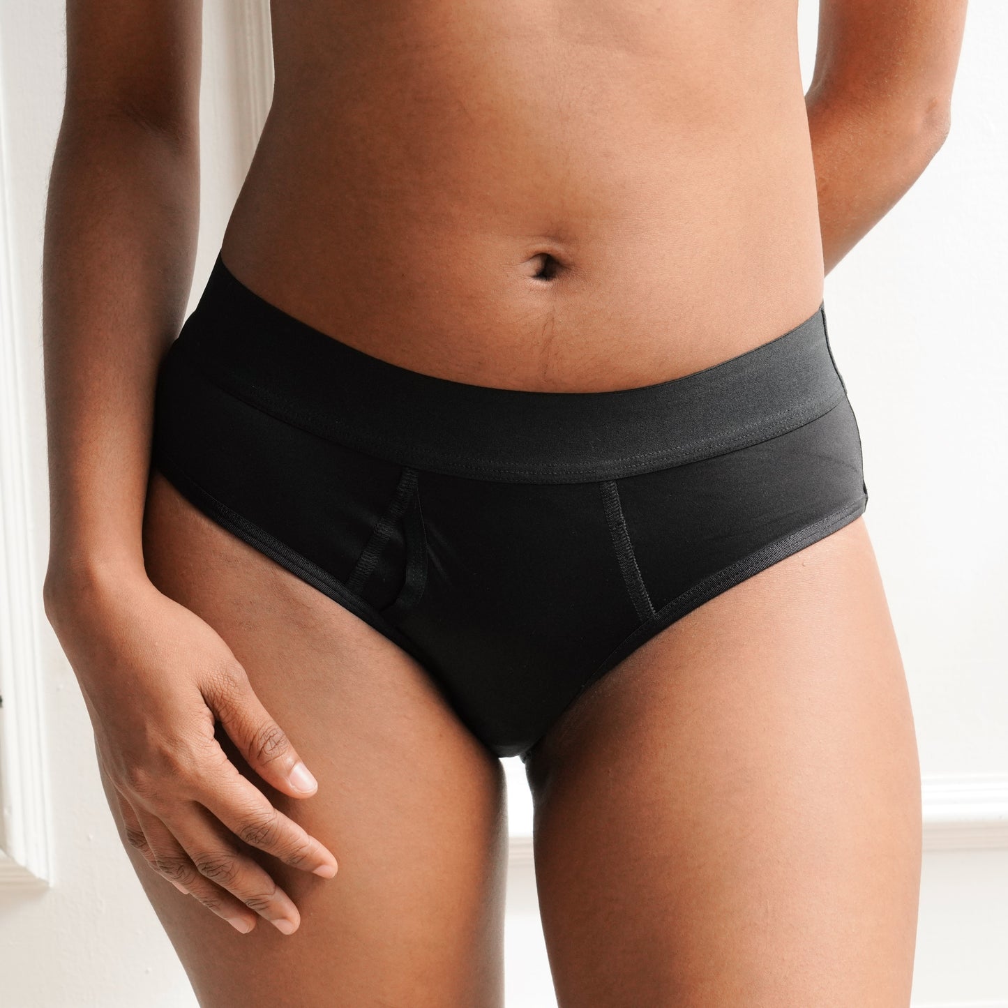 Hipster Moderate Absorbency Period Briefs | Black