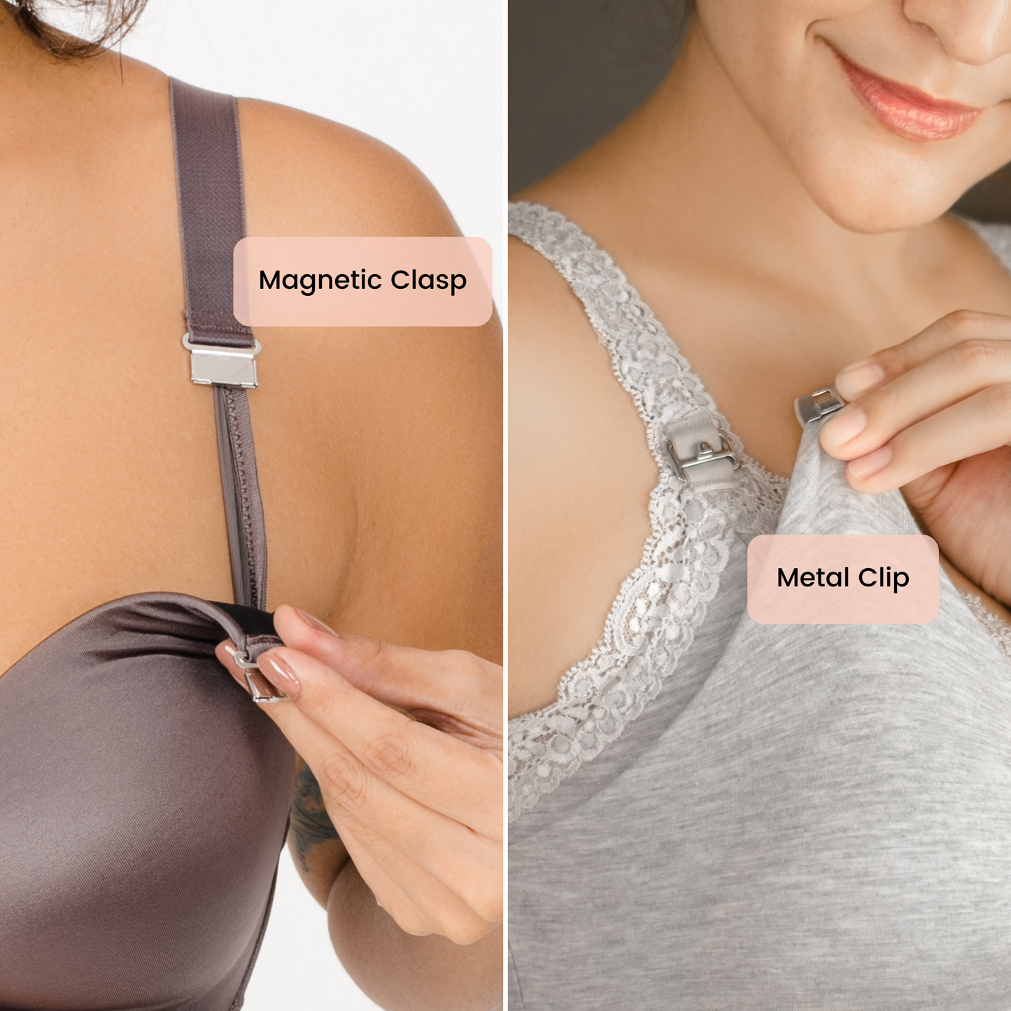 Snap-On Nursing Bralette | Heather Grey