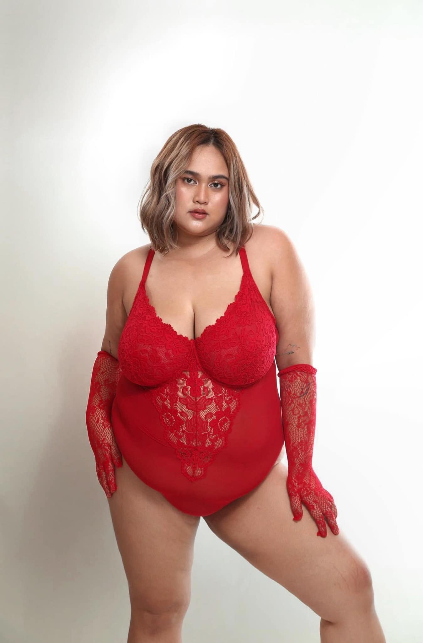 Lace Bodysuit | True Red