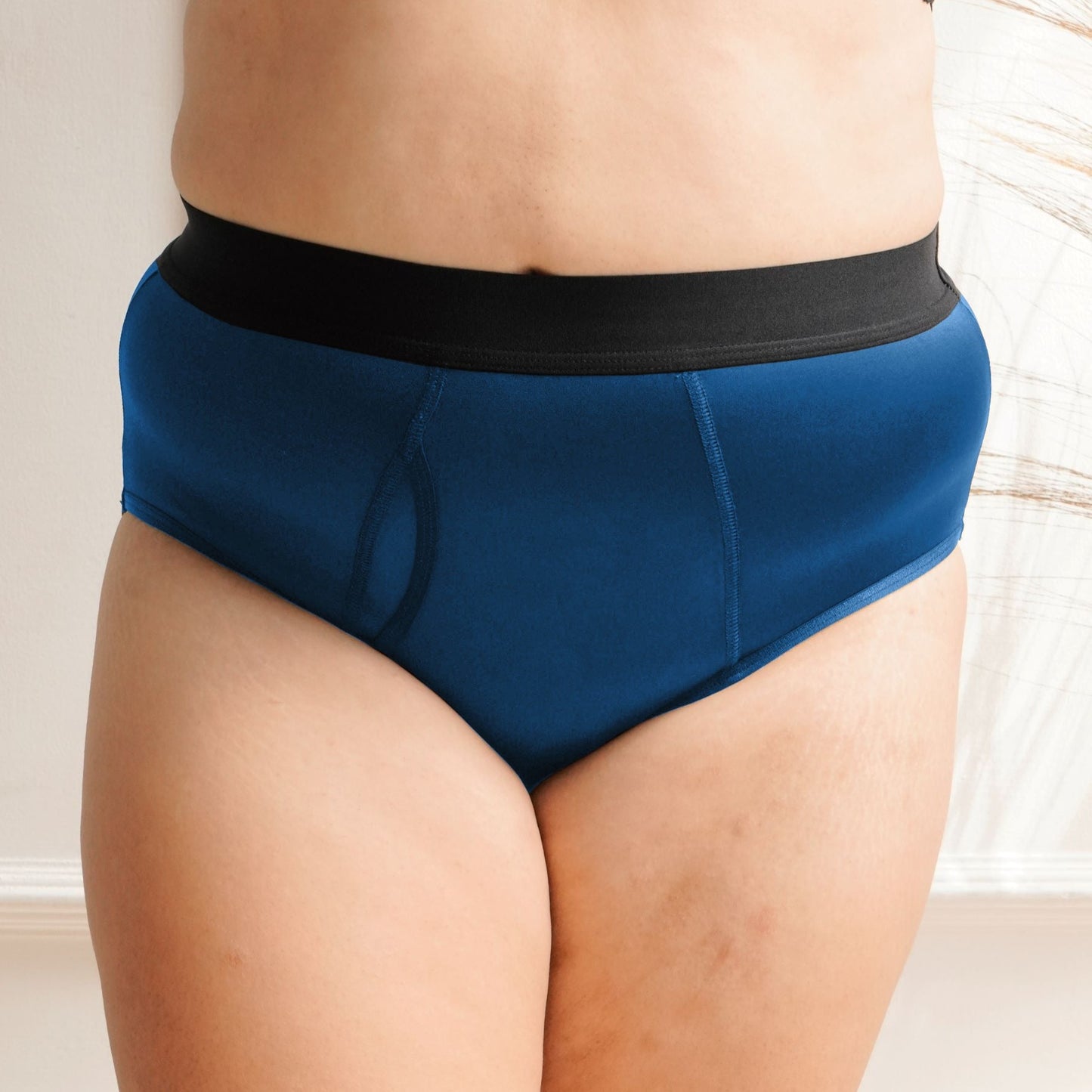 High Waist Period Briefs for Winged Pads | Navy
