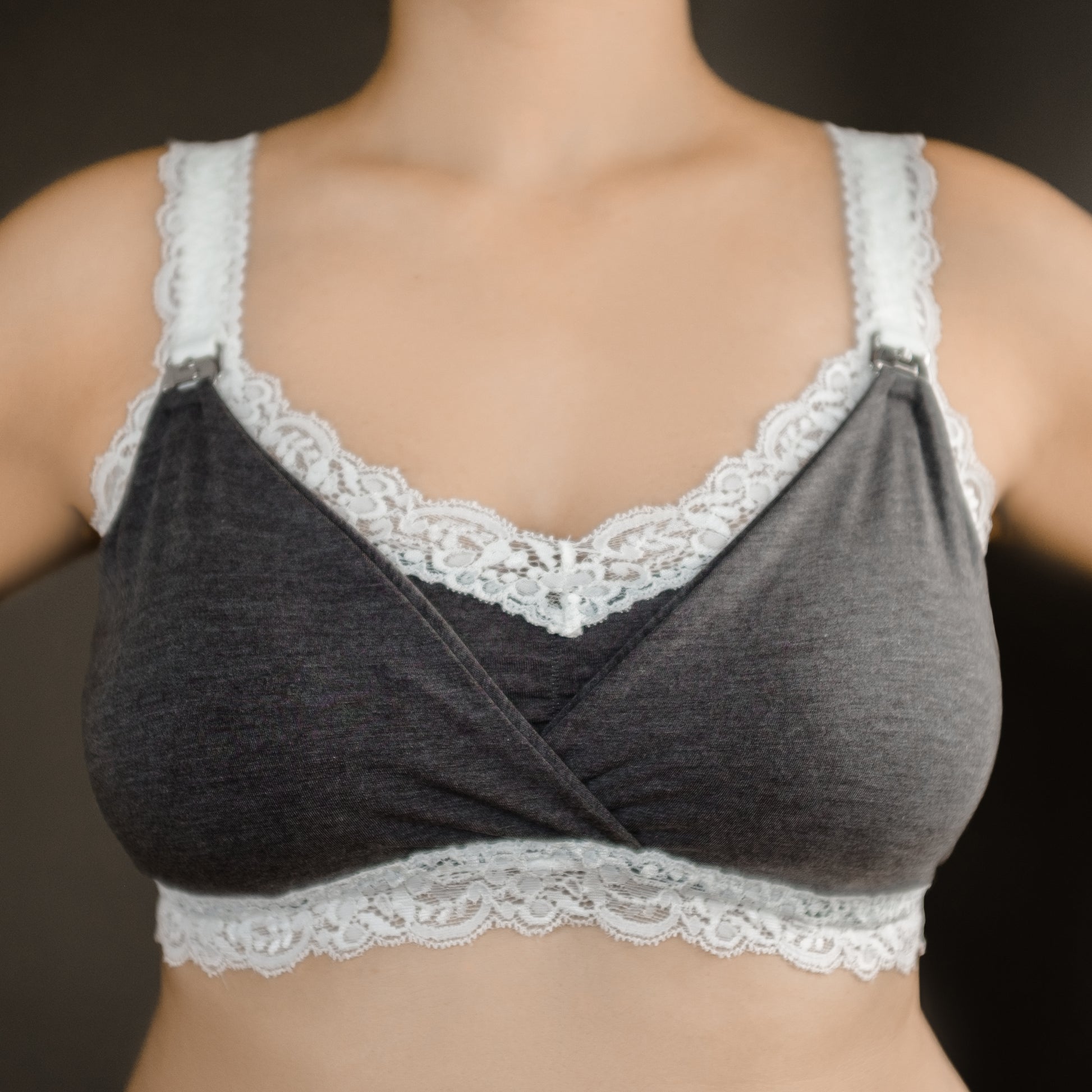 clip-on nursing bralette front