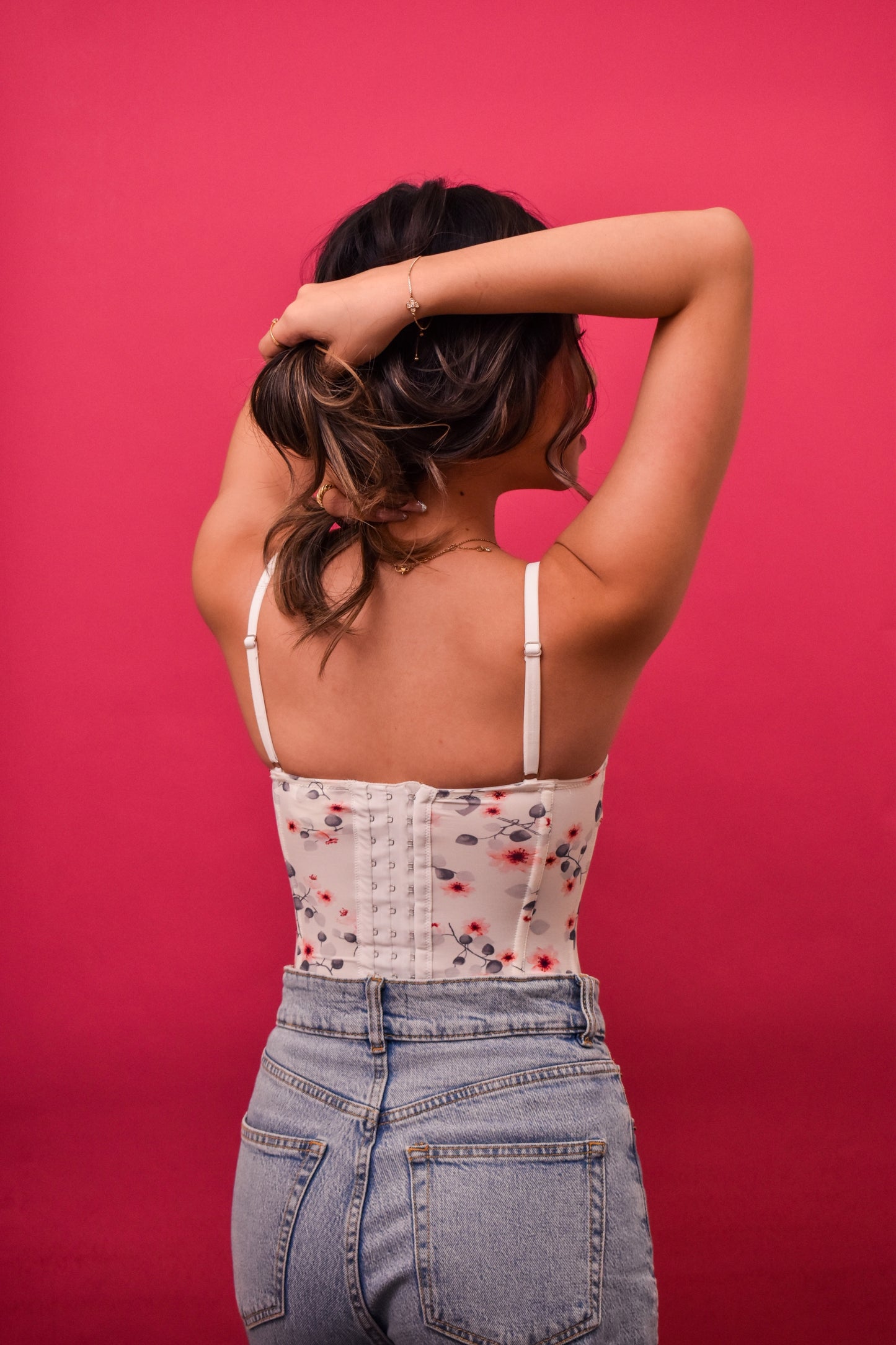 Corset Top | White Blossoms