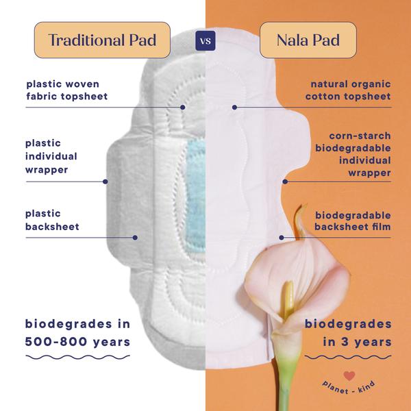 Biodegradable Night Pads by Nala Woman